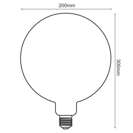 LED Žarulja FILAMENT SPIRAL SMOKE G200 E27/4W/230V 2000K