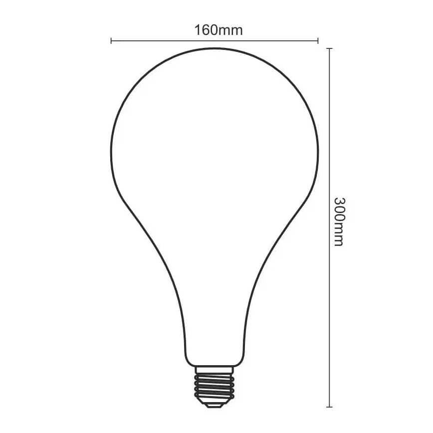 LED Žarulja FILAMENT SPIRAL VINTAGE A165 E27/4W/230V 2000K