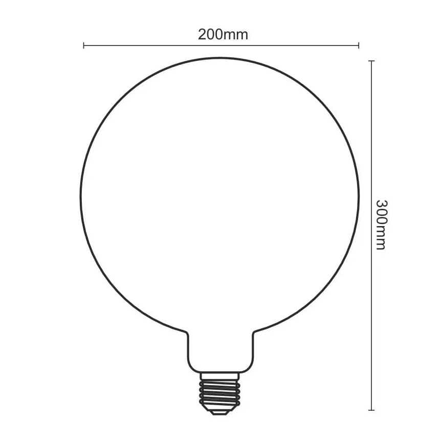 LED Žarulja FILAMENT SPIRAL VINTAGE G200 E27/4W/230V 2000K
