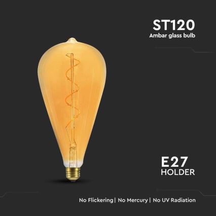 LED Žarulja FILAMENT ST120 E27/4W/230V 2700K