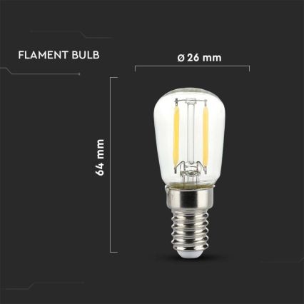 LED žarulja FILAMENT ST26 E14/2W/230V 4000K