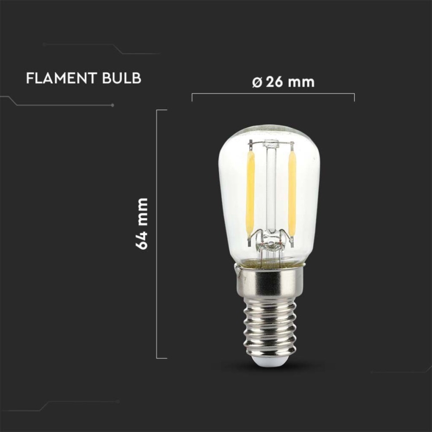 LED žarulja FILAMENT ST26 E14/2W/230V 4000K