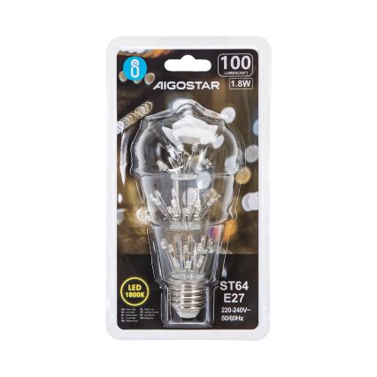 LED Žarulja FILAMENT ST64 E27/1,8W/230V 1800K - Aigostar