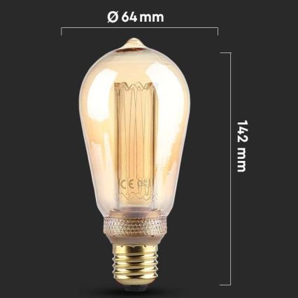 LED Žarulja FILAMENT ST64 E27/4W/230V 1800K Art Edition