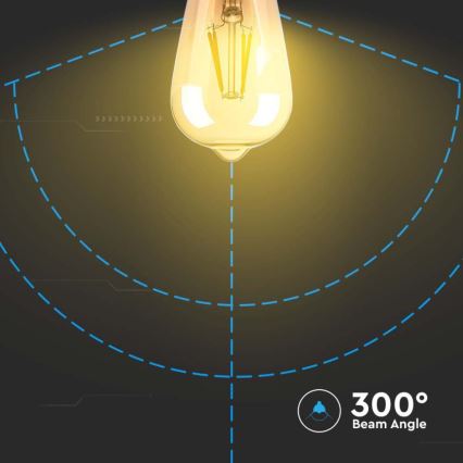 LED Žarulja FILAMENT ST64 E27/4W/230V 2200K