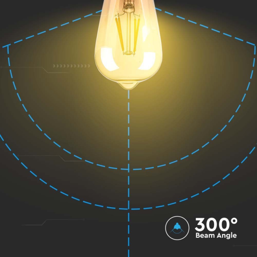 LED Žarulja FILAMENT ST64 E27/4W/230V 2200K