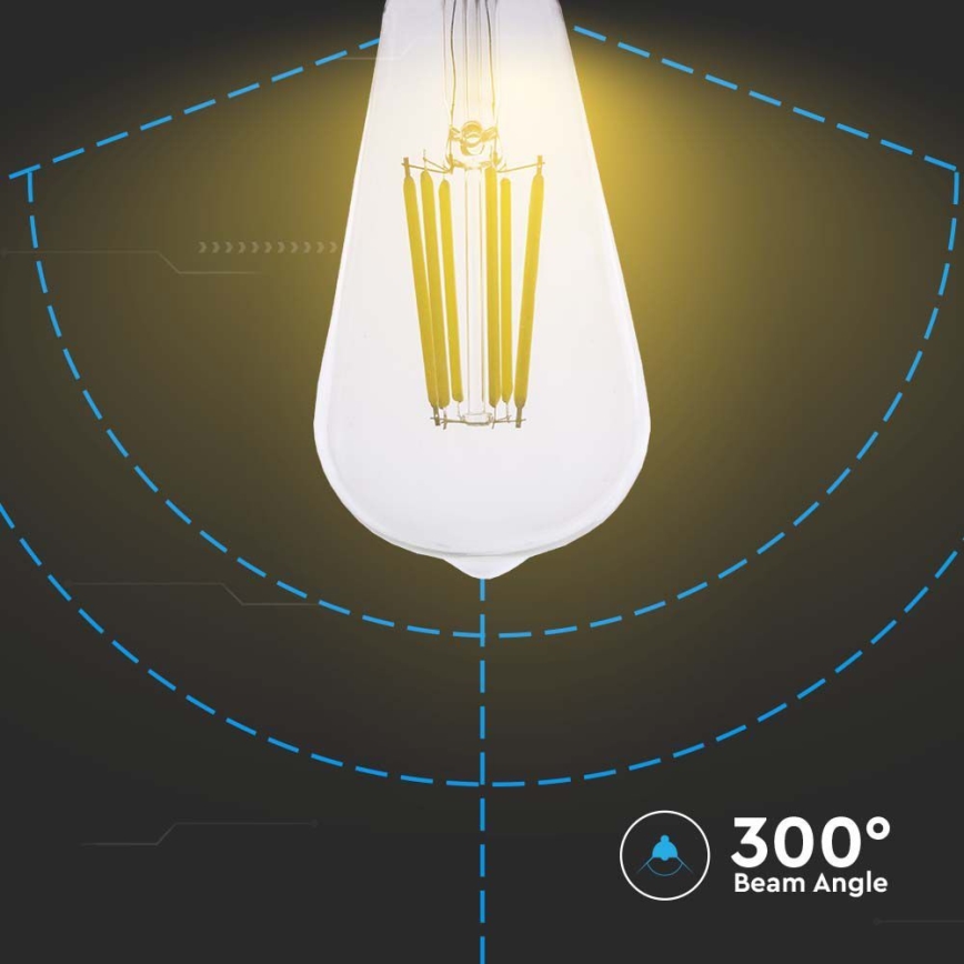 LED Žarulja FILAMENT ST64 E27/4W/230V 3000K Energetski razred A