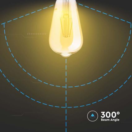 LED Žarulja FILAMENT ST64 E27/6W/230V 2200K