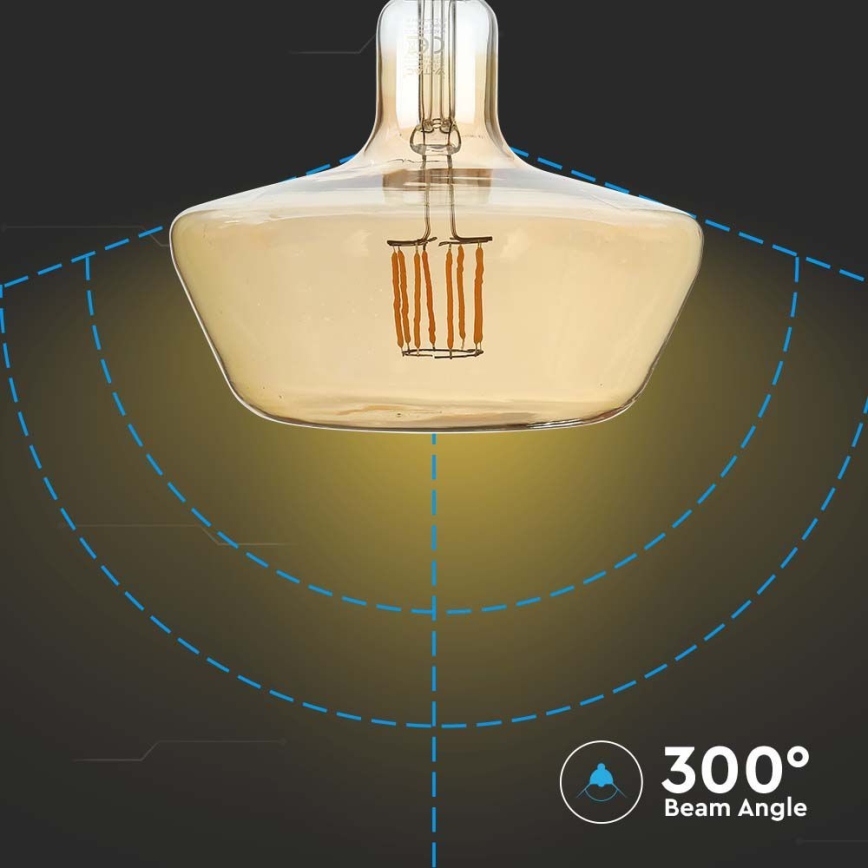 LED Žarulja FILAMENT T180 E27/8W/230V 1800K