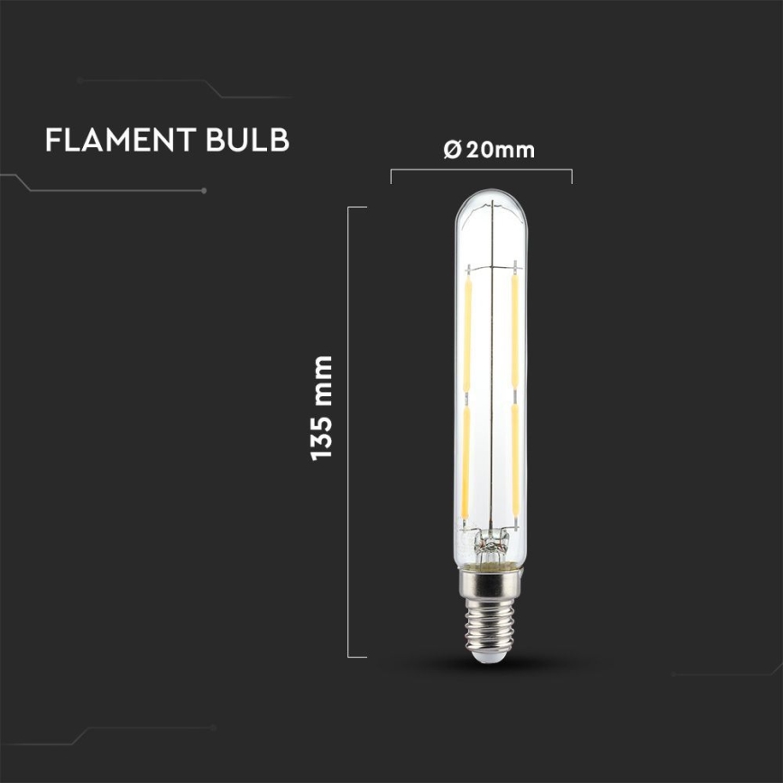 LED Žarulja FILAMENT T20 E14/4W/230V 3000K