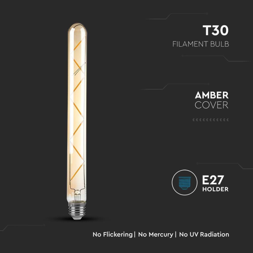 LED Žarulja FILAMENT T30 E27/7W/230V 2200K