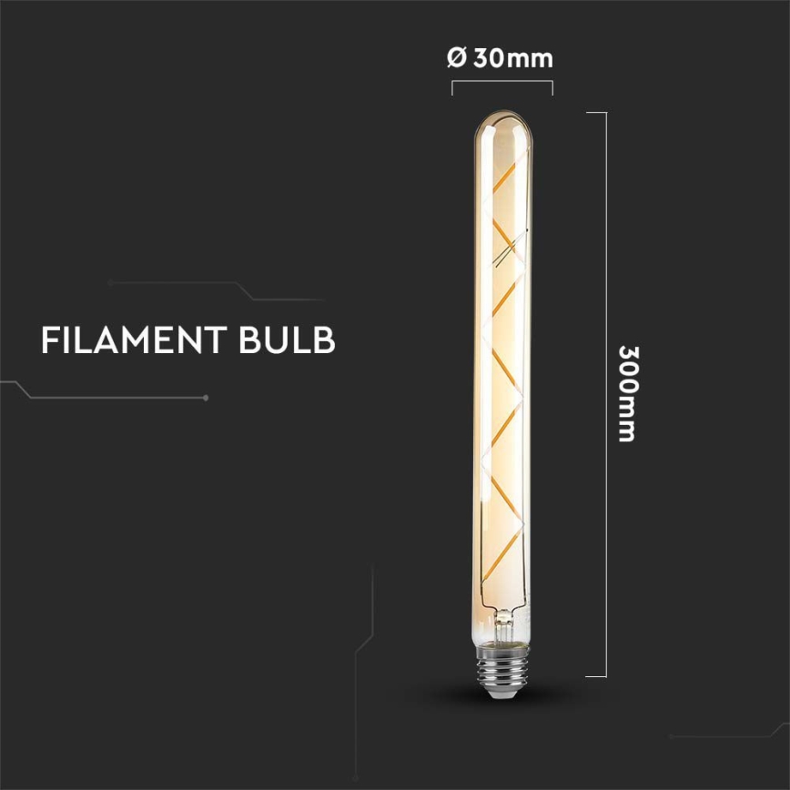 LED Žarulja FILAMENT T30 E27/7W/230V 2200K