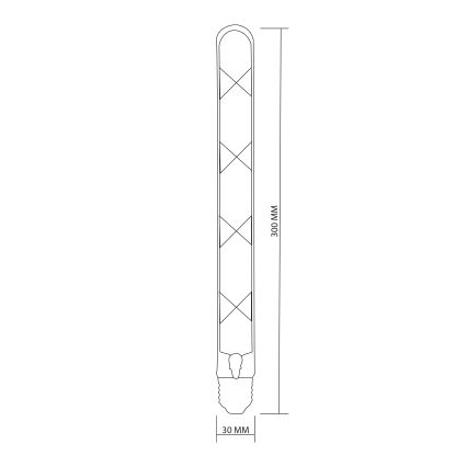 LED Žarulja FILAMENT VINTAGE LED T30 E27/4,5W/230V 2700K