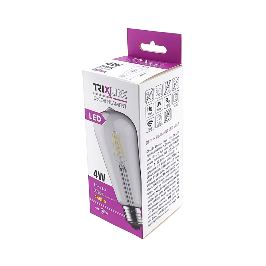 LED Žarulja FILAMENT VINTAGE ST64 E27/4W/230V 2700K