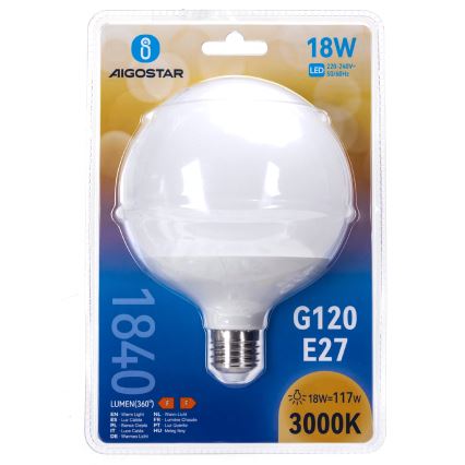 LED žarulja G120 E27/18W/230V 3000K - Aigostar
