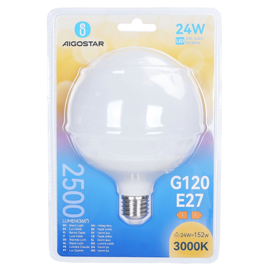 LED žarulja G120 E27/24W/230V 3000K - Aigostar