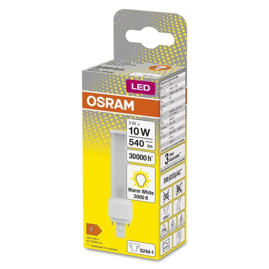 LED Žarulja G24d-1/5W/230V 3000K - Osram