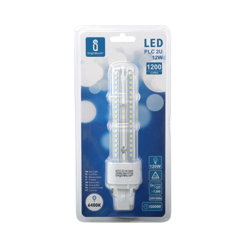 LED Žarulja G24D-3/12W/230V 6500K - Aigostar