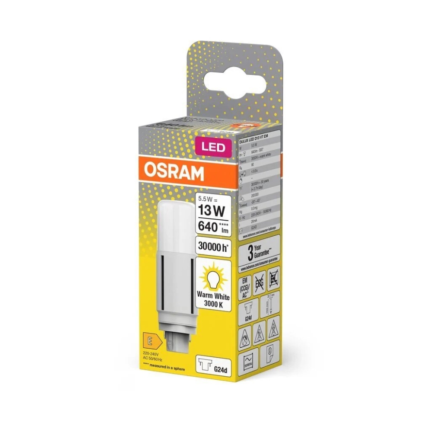 LED Žarulja G24d/5,5W/230V 3000K - Osram