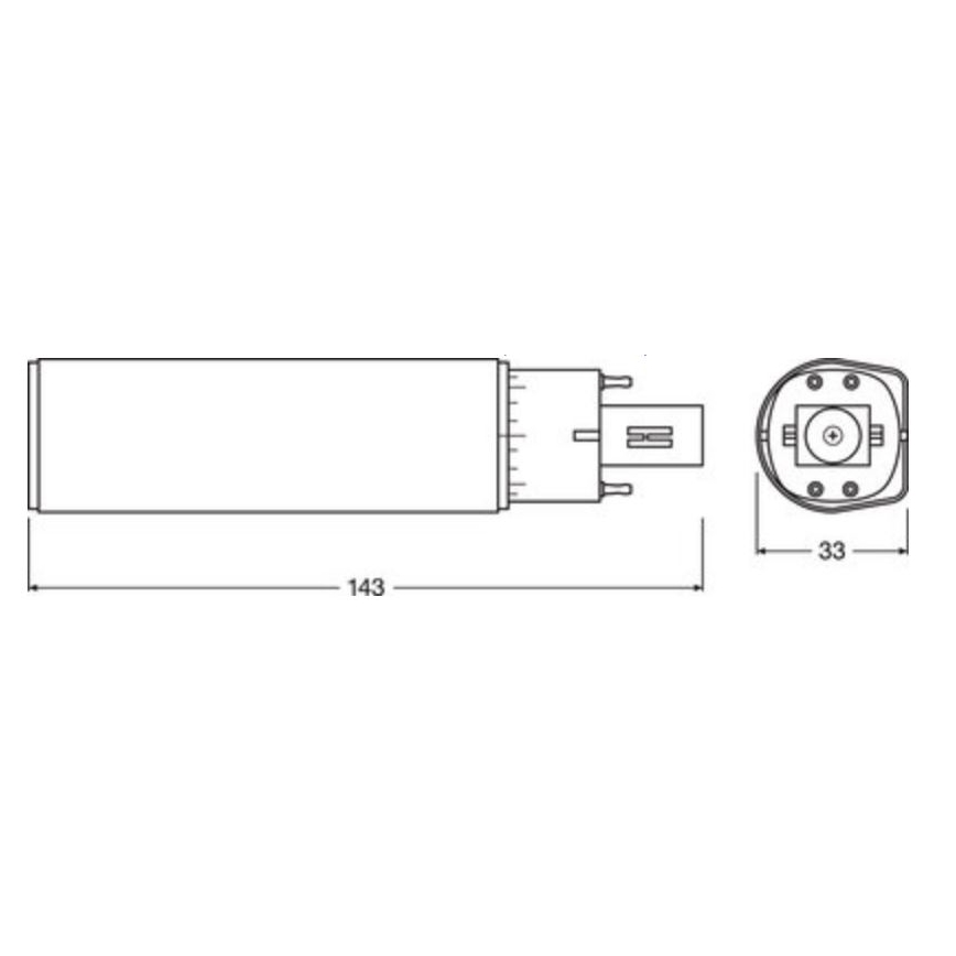 LED Žarulja G24q-1/6W/230V 3000K - Osram