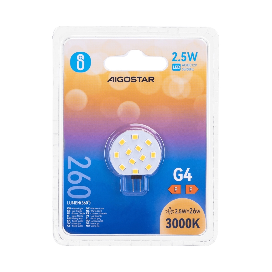 LED žarulja G4/2,5W/12V 3000K - Aigostar