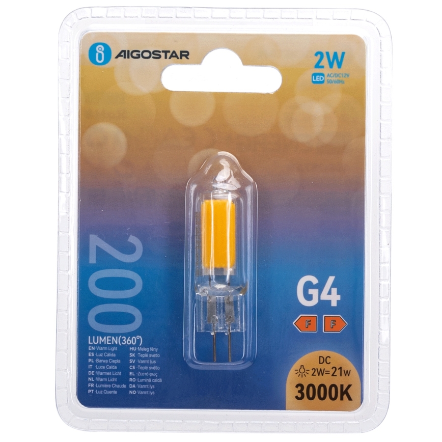 LED žarulja G4/2W/12V 3000K - Aigostar