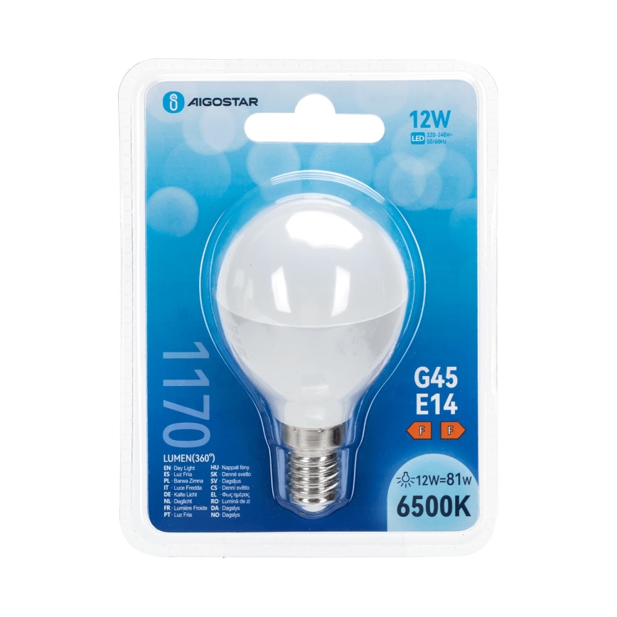 LED žarulja G45 E14/12W/230V 6500K - Aigostar