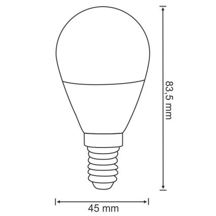 LED Žarulja G45 E14/3,5W/230V 3000K