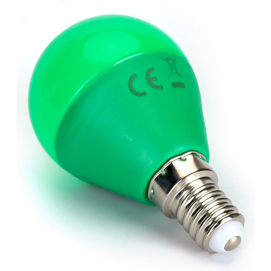 LED Žarulja G45 E14/4W/230V zelena - Aigostar