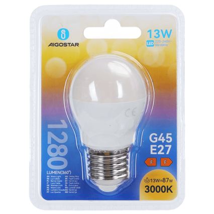 LED Žarulja G45 E27/13W/230V 3000K - Aigostar