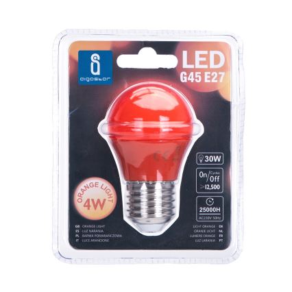 LED Žarulja G45 E27/4W/230V narančasta - Aigostar