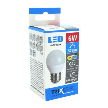 LED Žarulja G45 E27/6W/230V 6500K