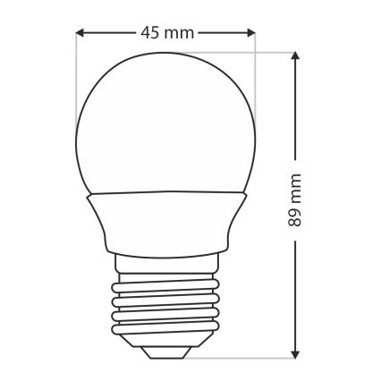 LED Žarulja G45 E27/6W/230V 6500K