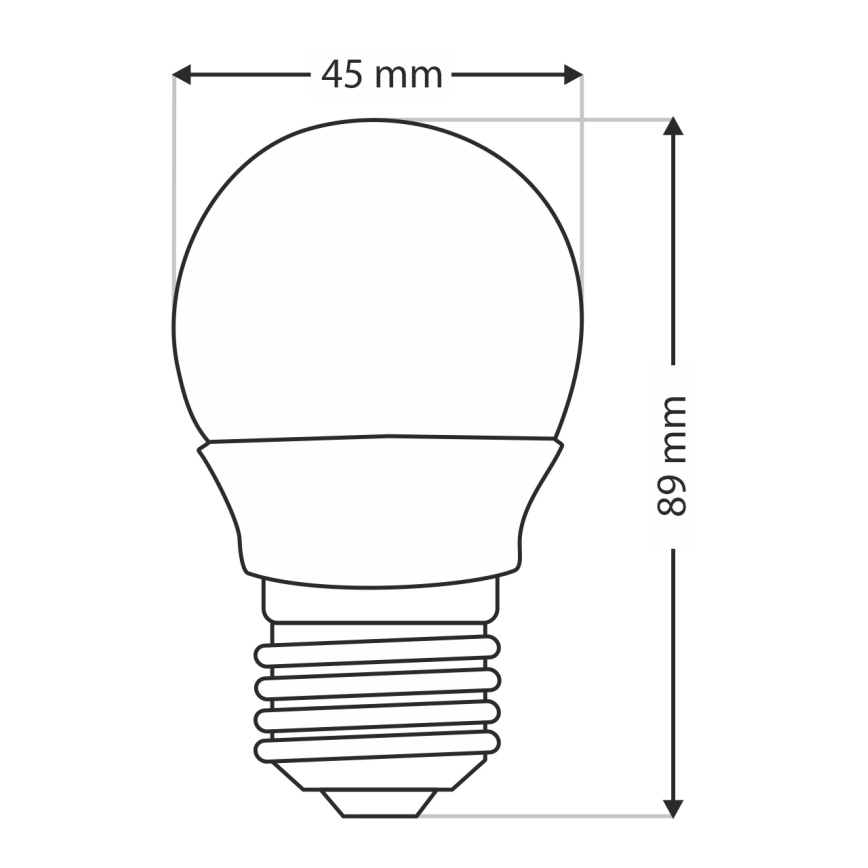 LED Žarulja G45 E27/6W/230V 6500K