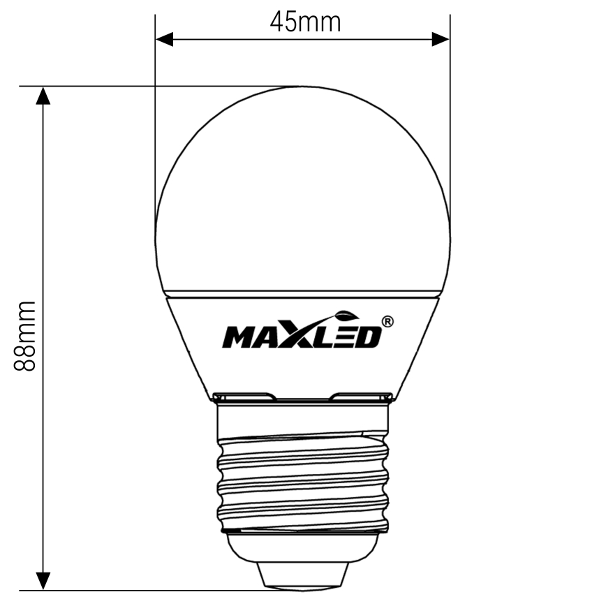LED Žarulja G45 E27/8W/230V 4000K