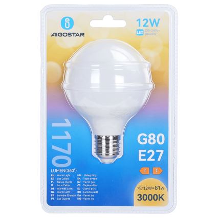 LED žarulja G80 E27/12W/230V 3000K - Aigostar