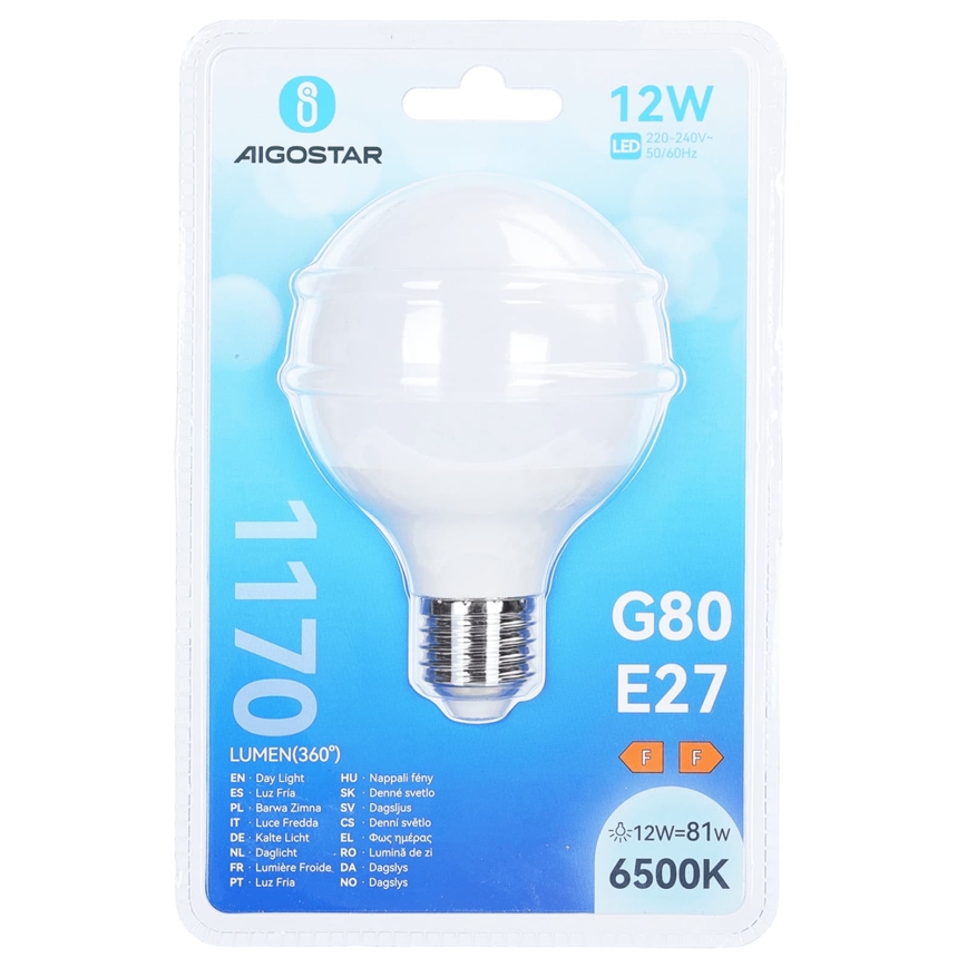 LED žarulja G80 E27/12W/230V 6500K - Aigostar