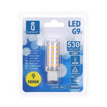 LED Žarulja G9/4,8W/230V 3000K - Aigostar