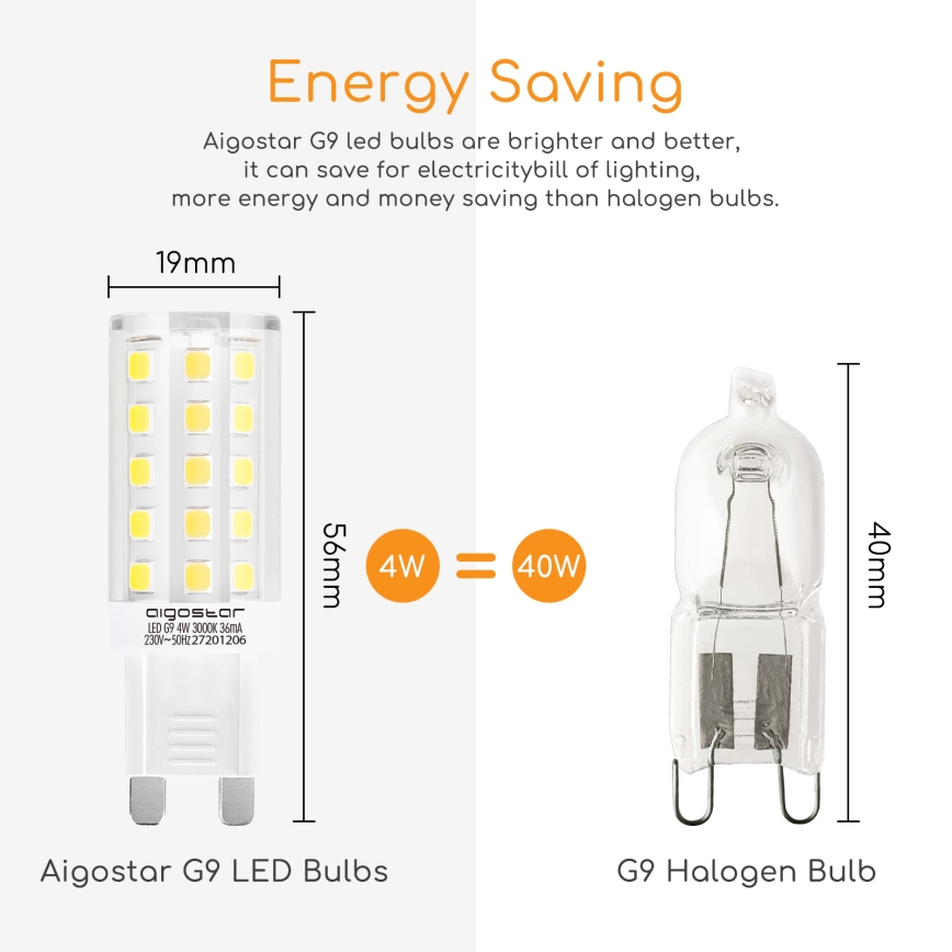 LED Žarulja G9/4W/230V 3000K - Aigostar