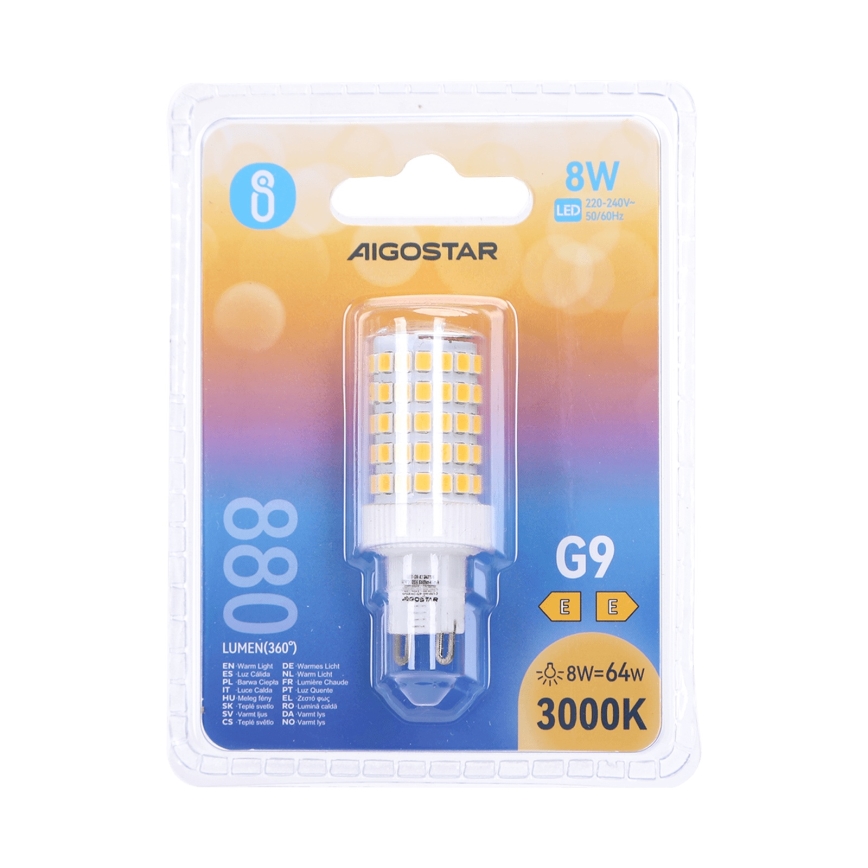 LED žarulja G9/8W/230V 3000K - Aigostar