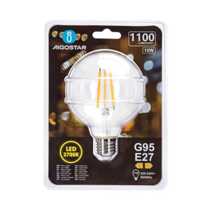 LED Žarulja G95 E27/10W/230V 2700K - Aigostar