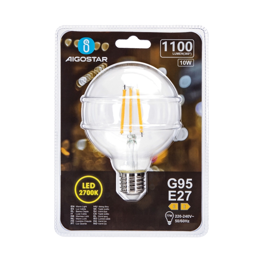 LED Žarulja G95 E27/10W/230V 2700K - Aigostar