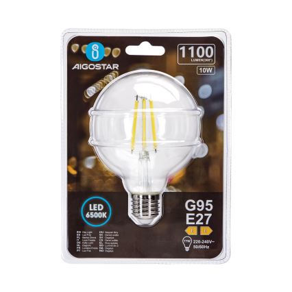 LED Žarulja G95 E27/10W/230V 6500K - Aigostar