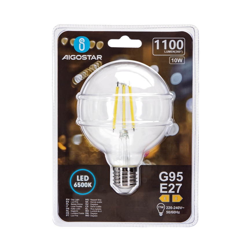 LED Žarulja G95 E27/10W/230V 6500K - Aigostar