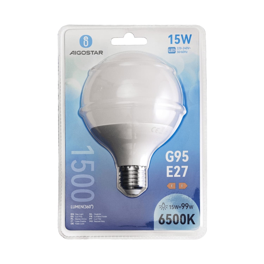 LED žarulja G95 E27/15W/230V 6500K - Aigostar