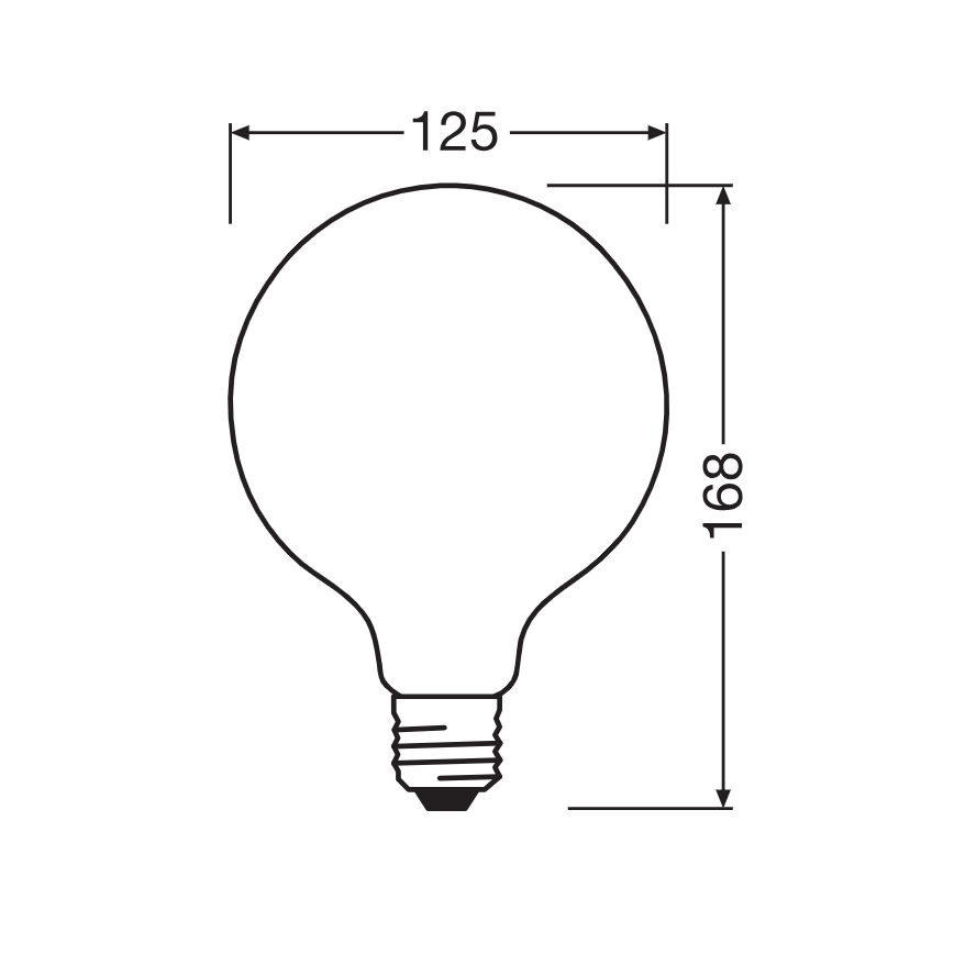 LED žarulja GLOBE CLASSIC FILAMENT G125 E27/11,6W/230V 4000K - Ledvance