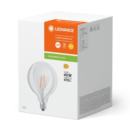 LED žarulja GLOBE CLASSIC FILAMENT G125 E27/4W/230V 2700K - Ledvance