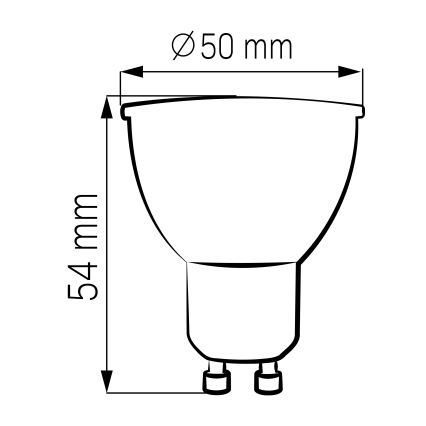 LED Žarulja GU10/4,5W/230V 4000K crna