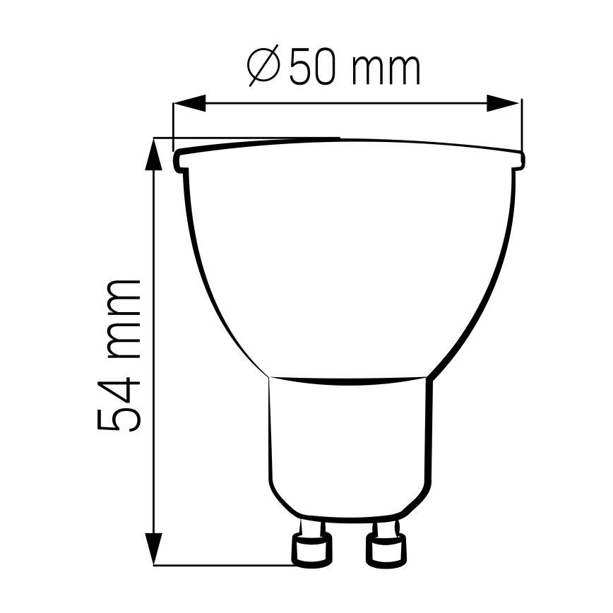 LED Žarulja GU10/4,5W/230V 4000K crna