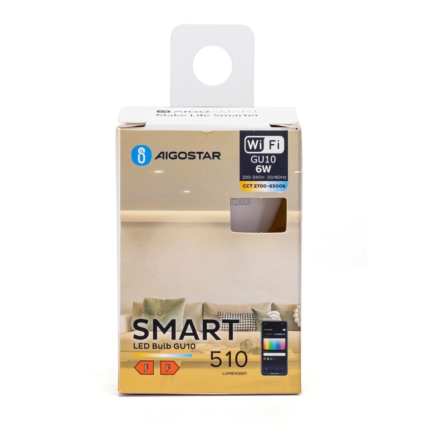 LED prigušivača žarulja GU10/6W/230V 2700-6500K Wi-Fi - Aigostar
